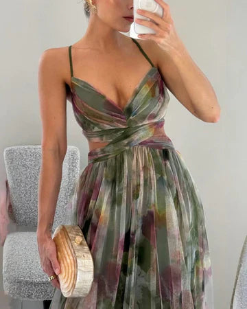 Ana | Elegancia floral en un vestido largo