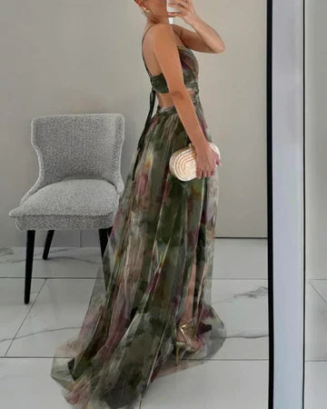 Ana | Elegancia floral en un vestido largo