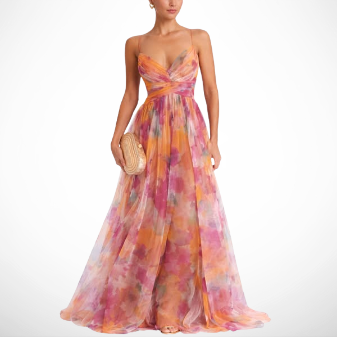 Aurora™ — Vestido Largo Floral Elegante