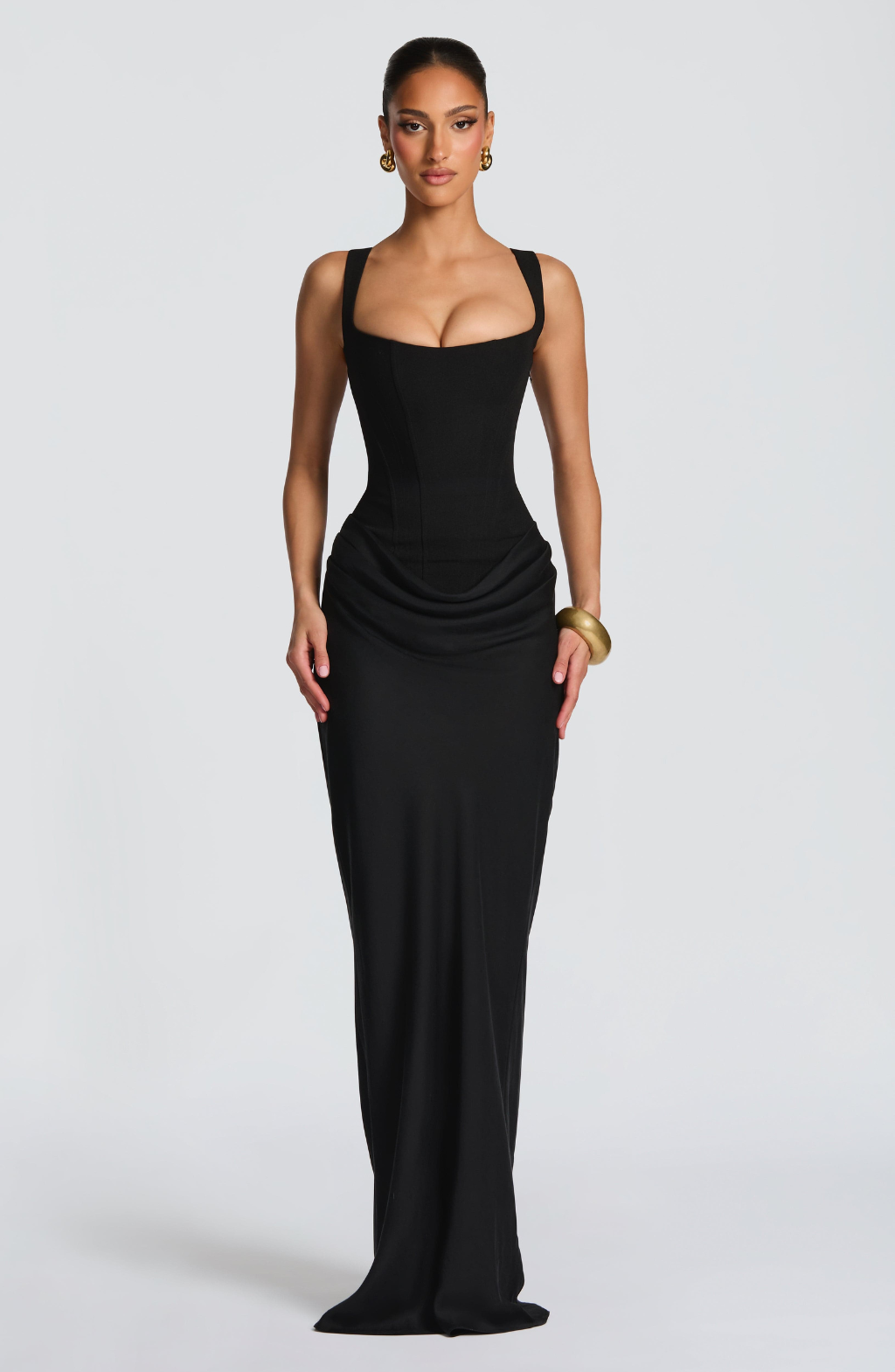 Rosa™ | Vestido con silueta fluida con corsé ajustado