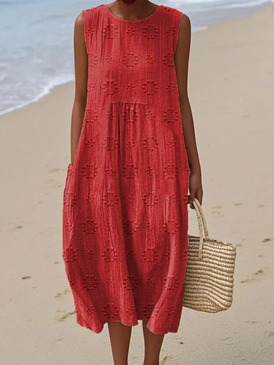 Beatrice - Vestido Elegante Sin Mangas con Bolsillos