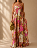 Adriana Vestido Maxi Floral de Un Hombro