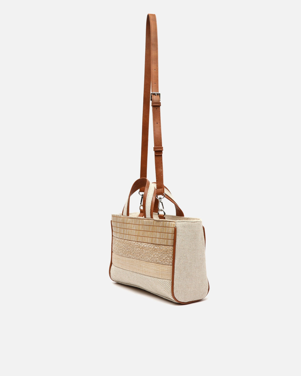 Seni bolso tote efecto rafia con asa bandolera extraíble