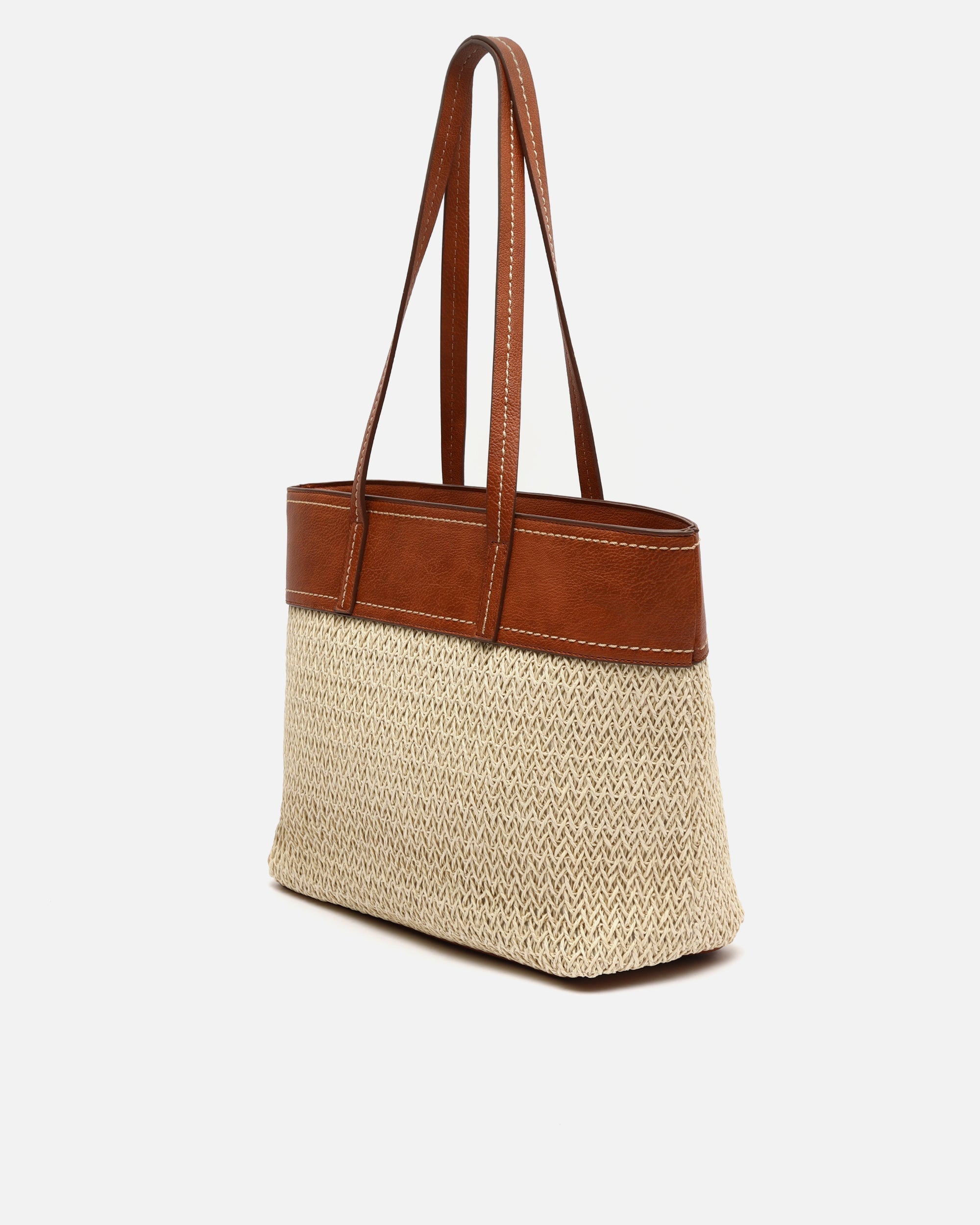 Tichi bolso shopper grande efecto rafia