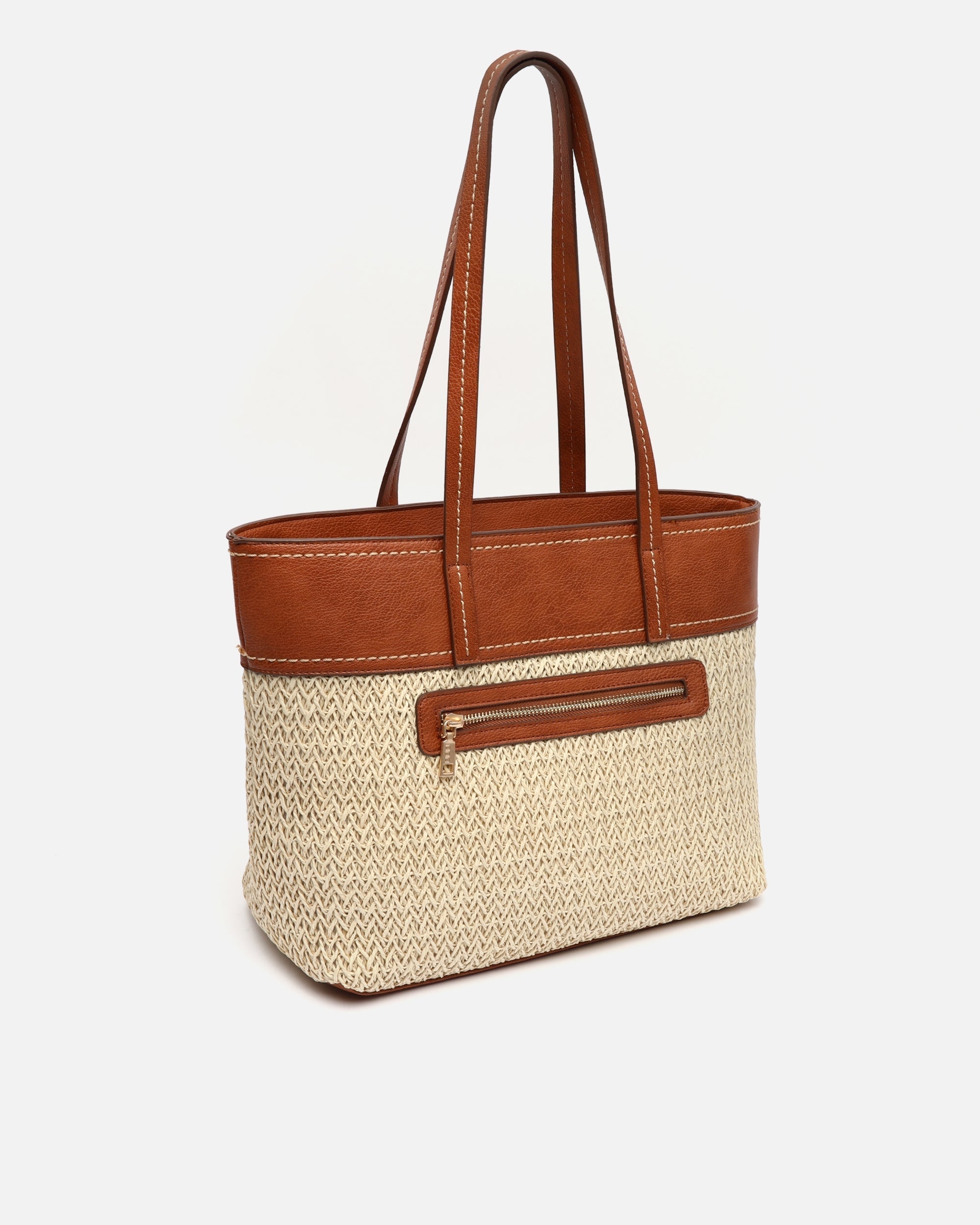 Tichi bolso shopper grande efecto rafia