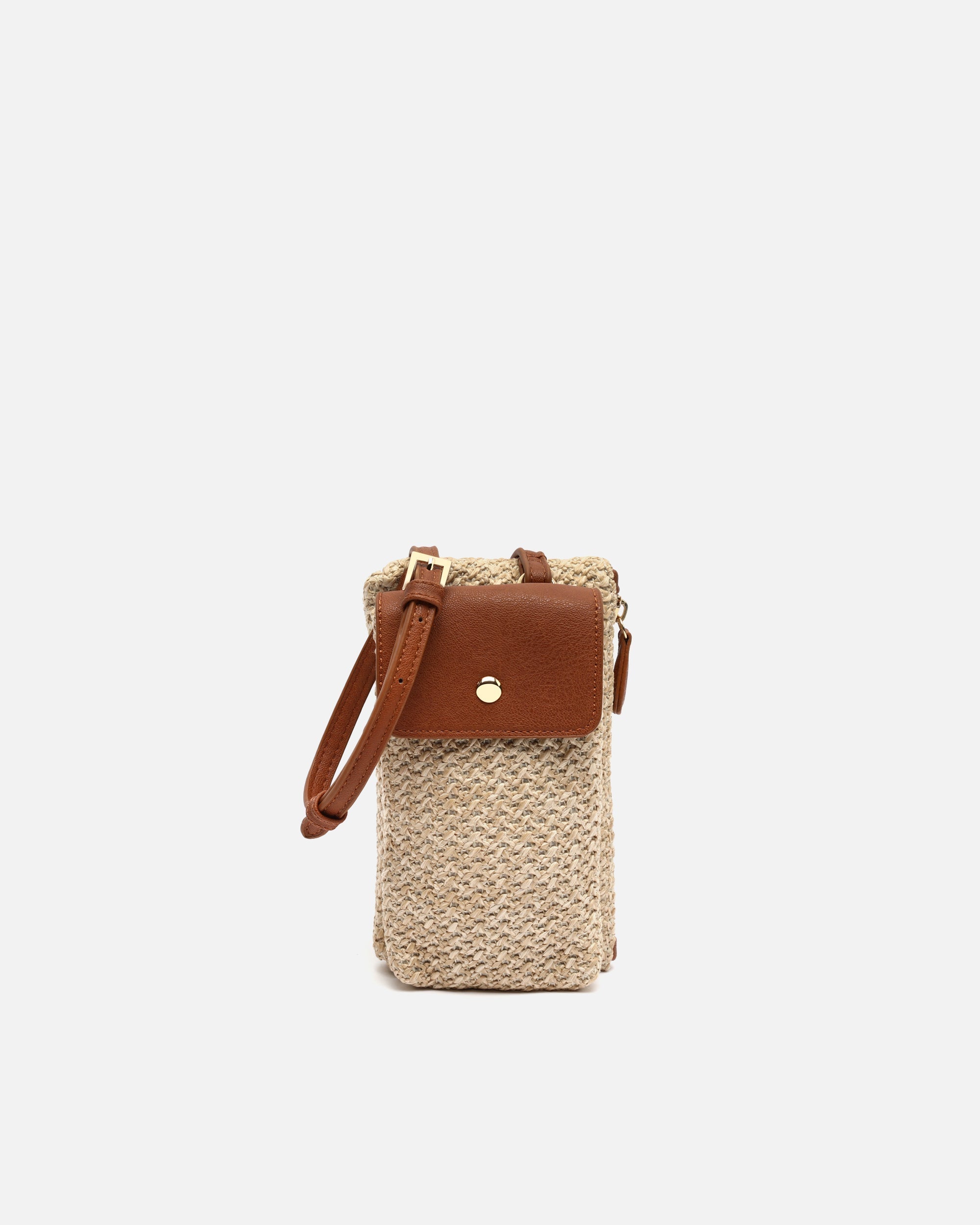 Ralens bolso bandolera mini efecto rafia para móvil