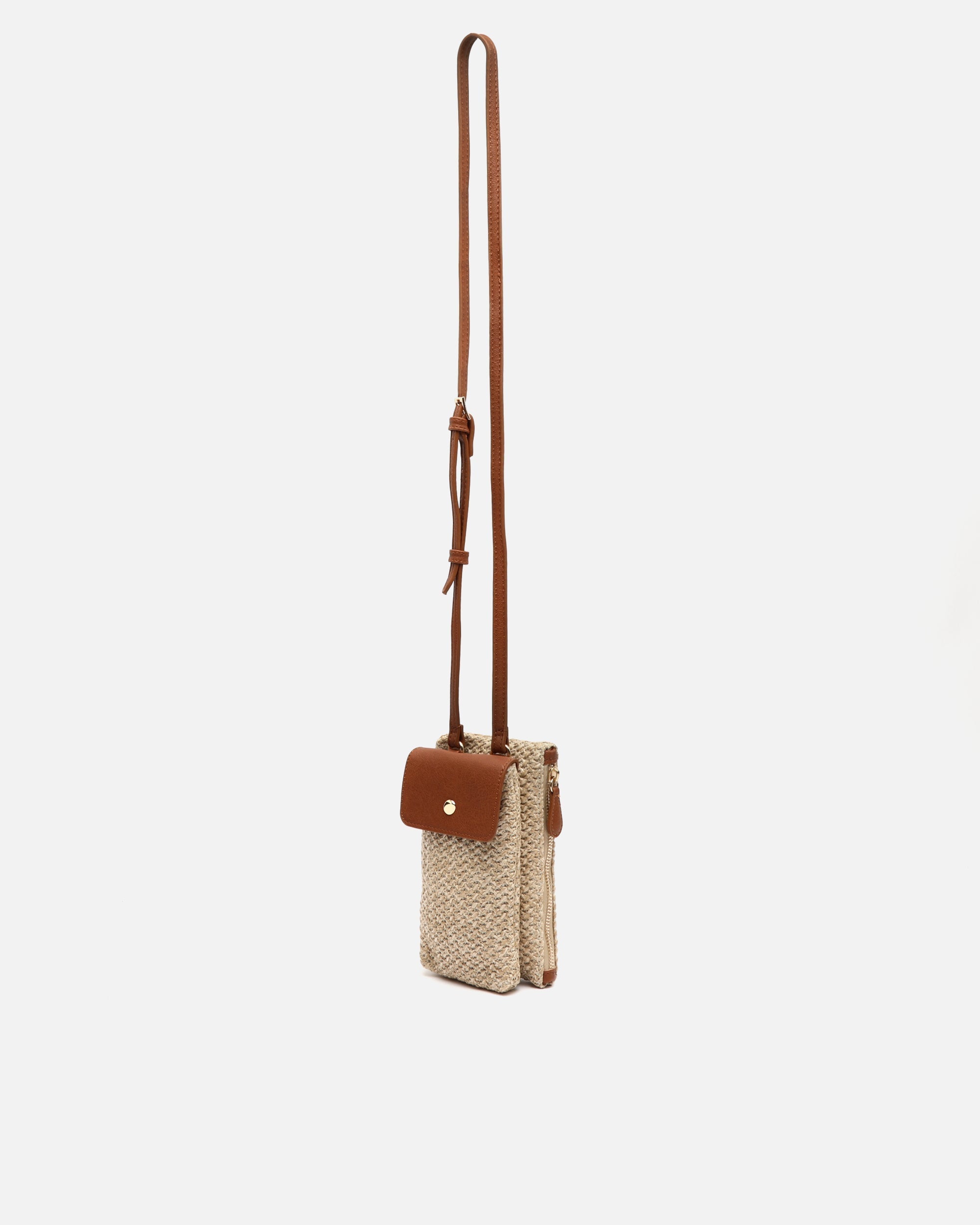 Ralens bolso bandolera mini efecto rafia para móvil