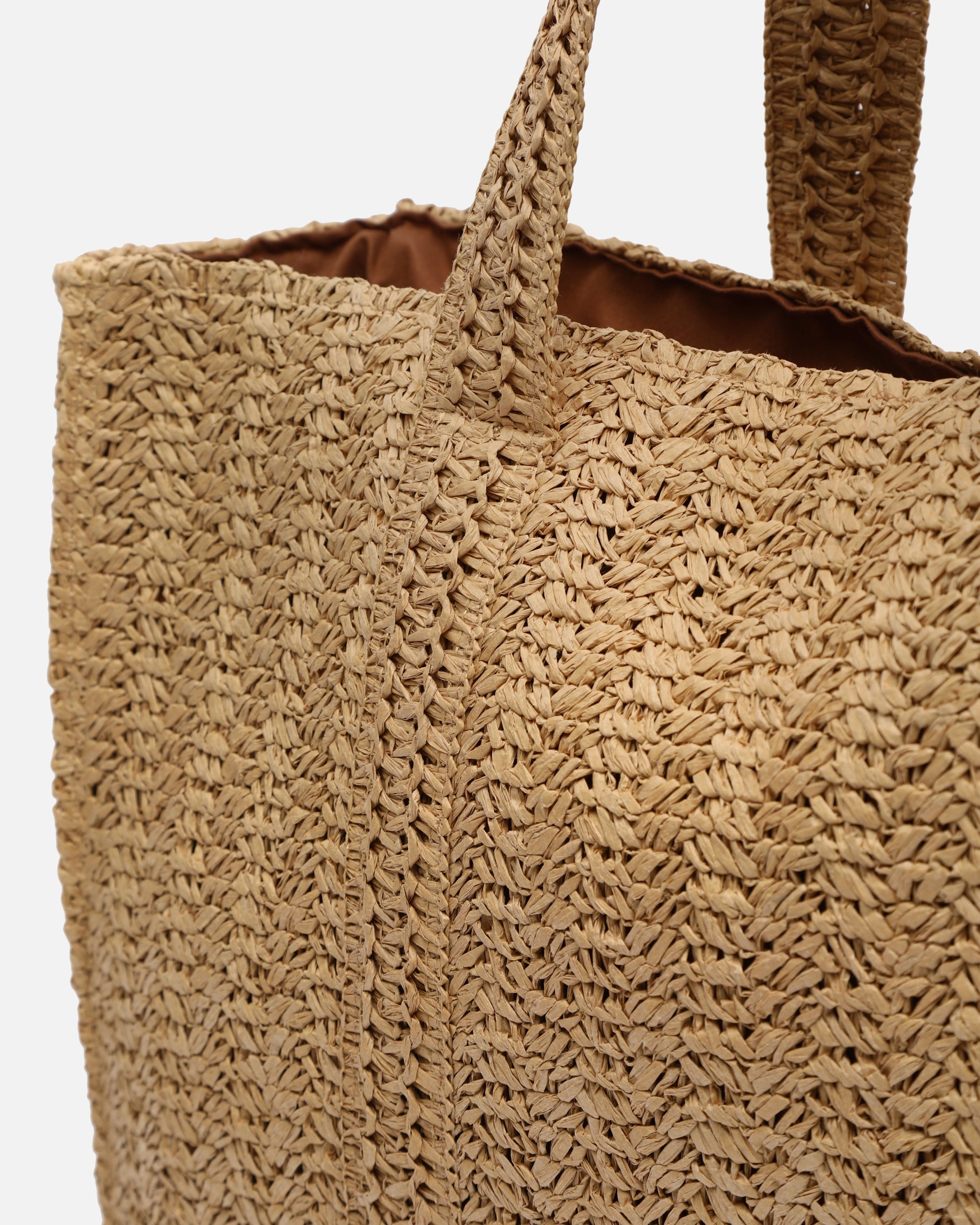 Cuadri bolso shopper grande efecto rafia