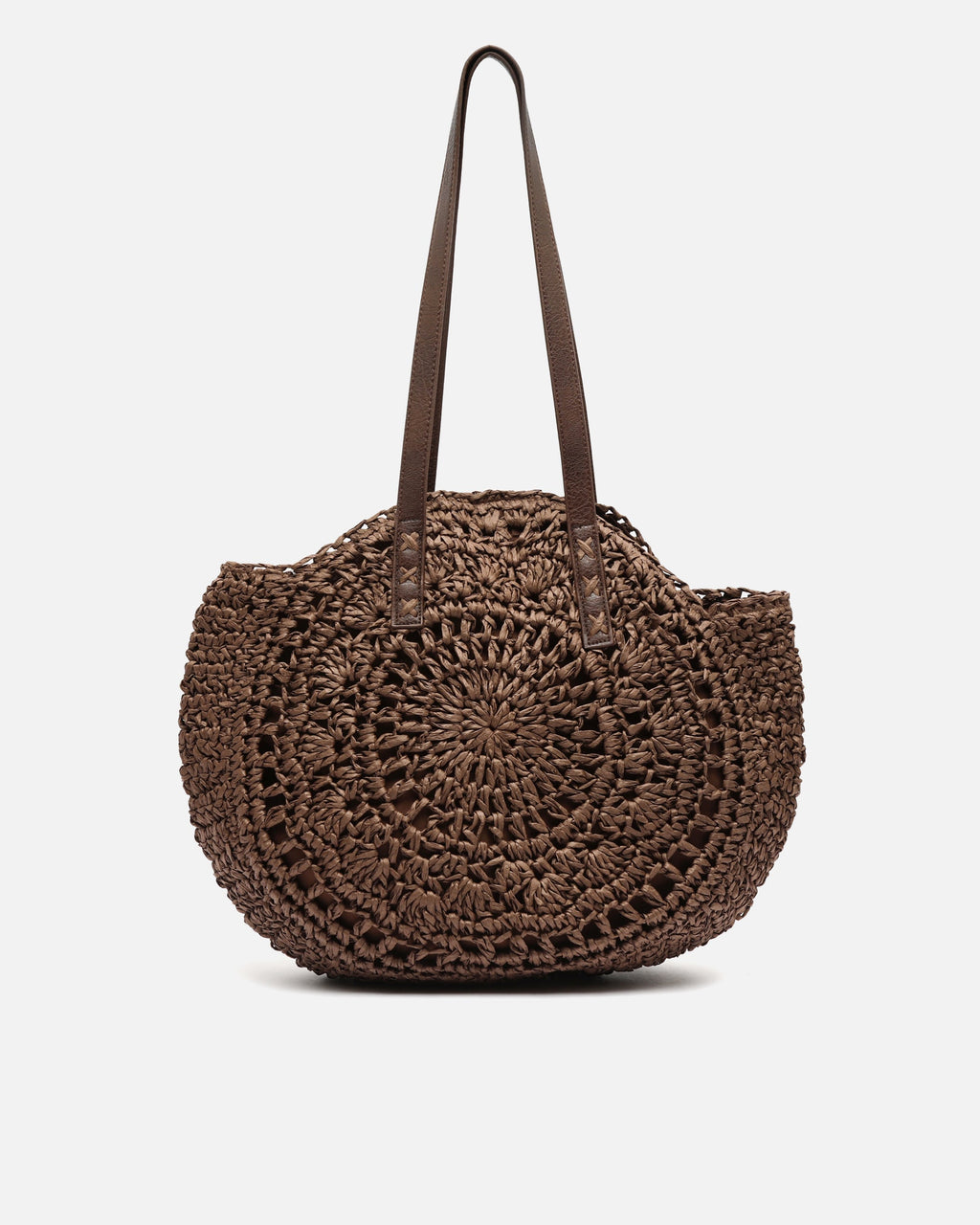 Redon bolso de hombro redondo grande efecto rafia