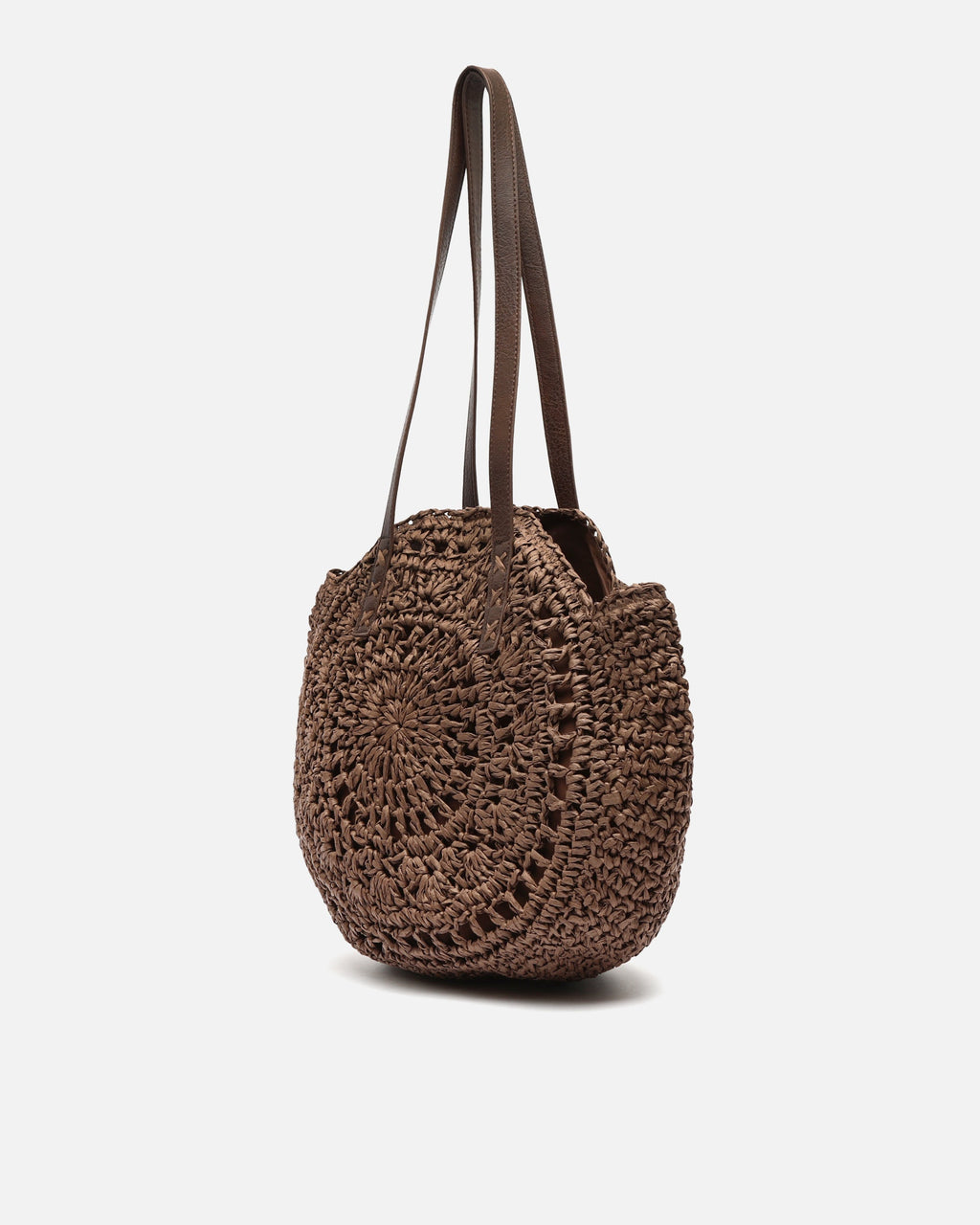 Redon bolso de hombro redondo grande efecto rafia