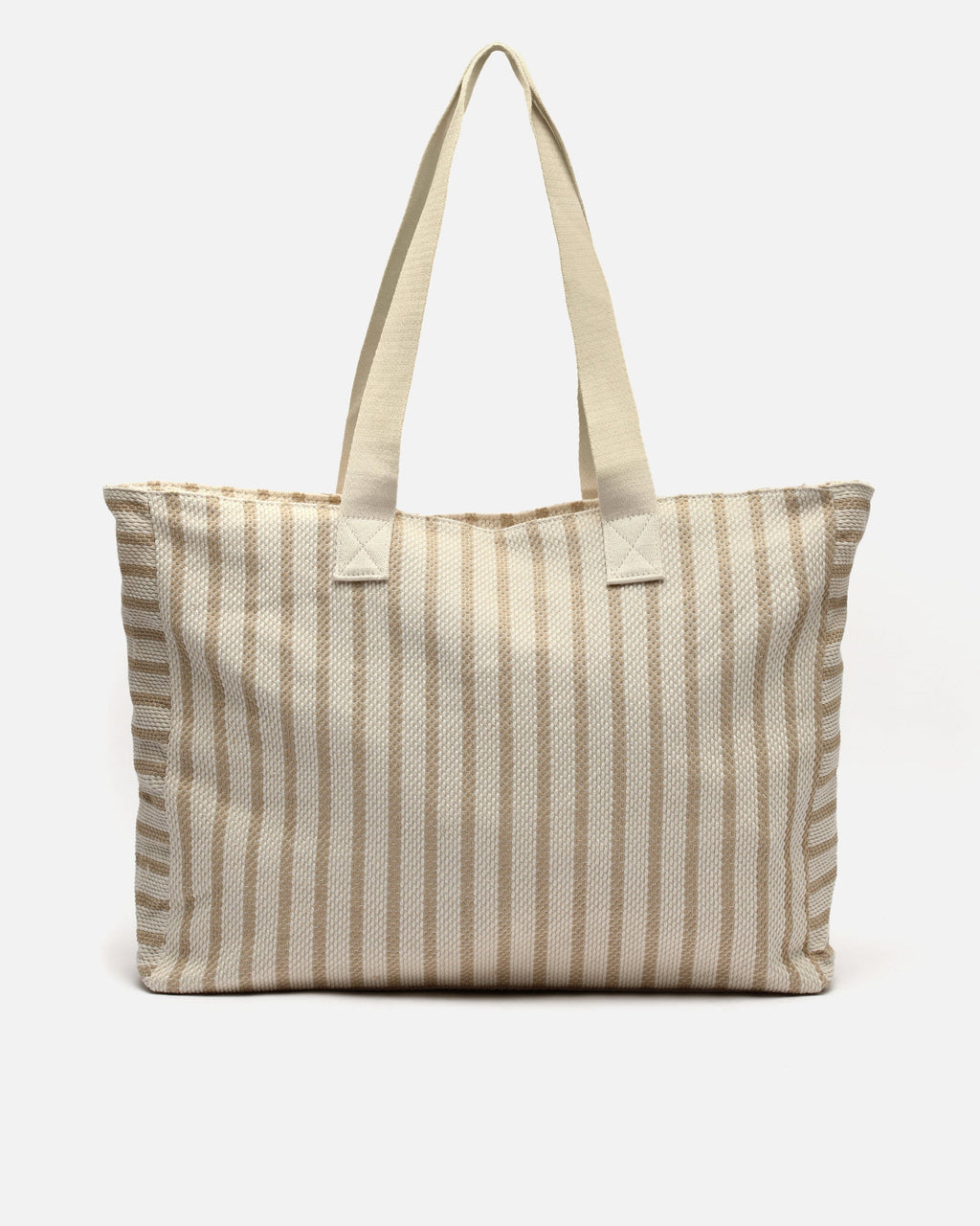 Playa bolsa grande con estampado de rayas en jacquard