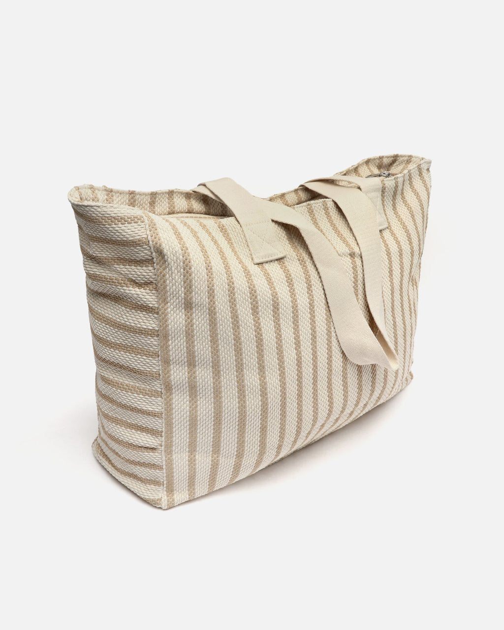 Playa bolsa grande con estampado de rayas en jacquard