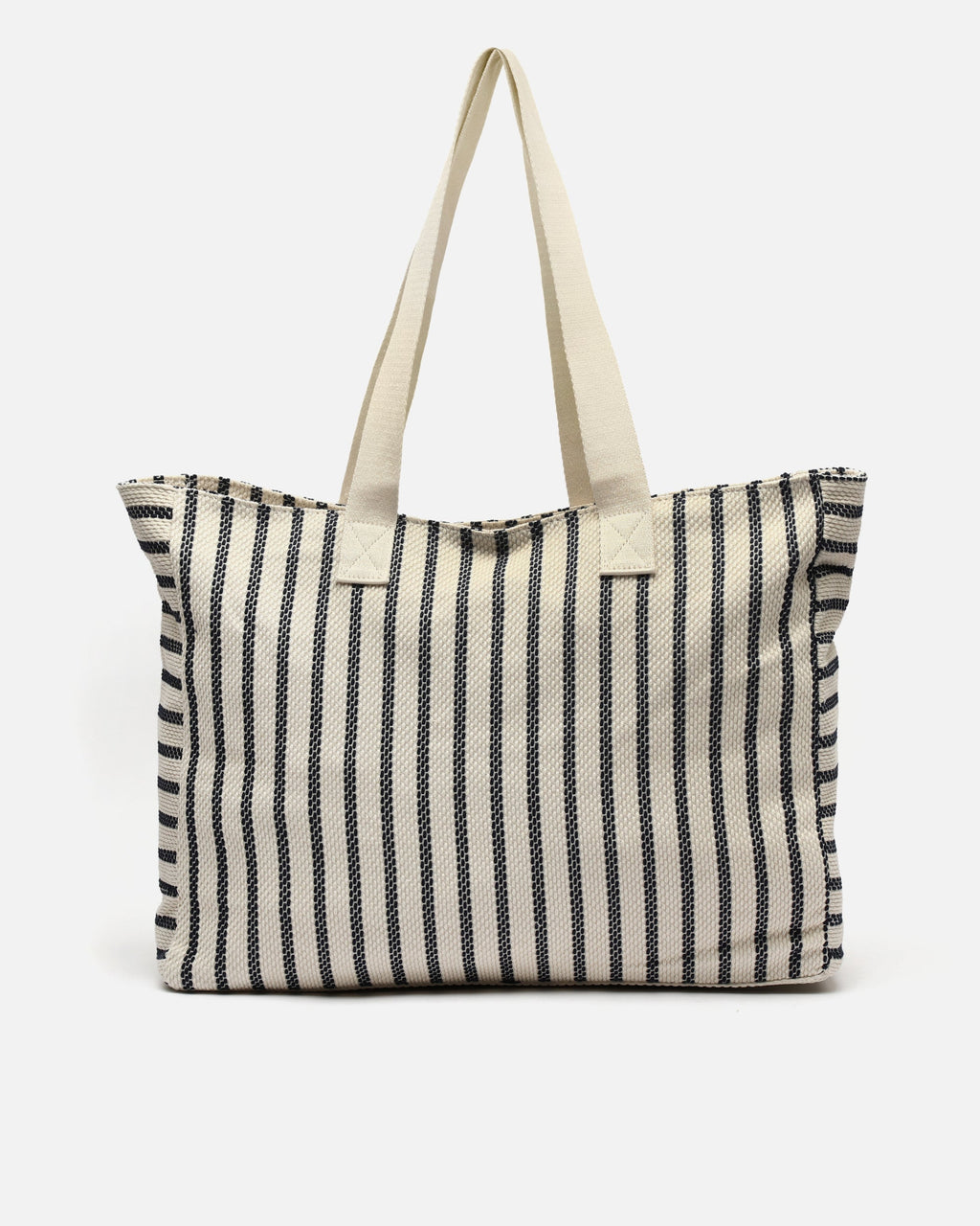 Playa bolsa grande con estampado de rayas en jacquard