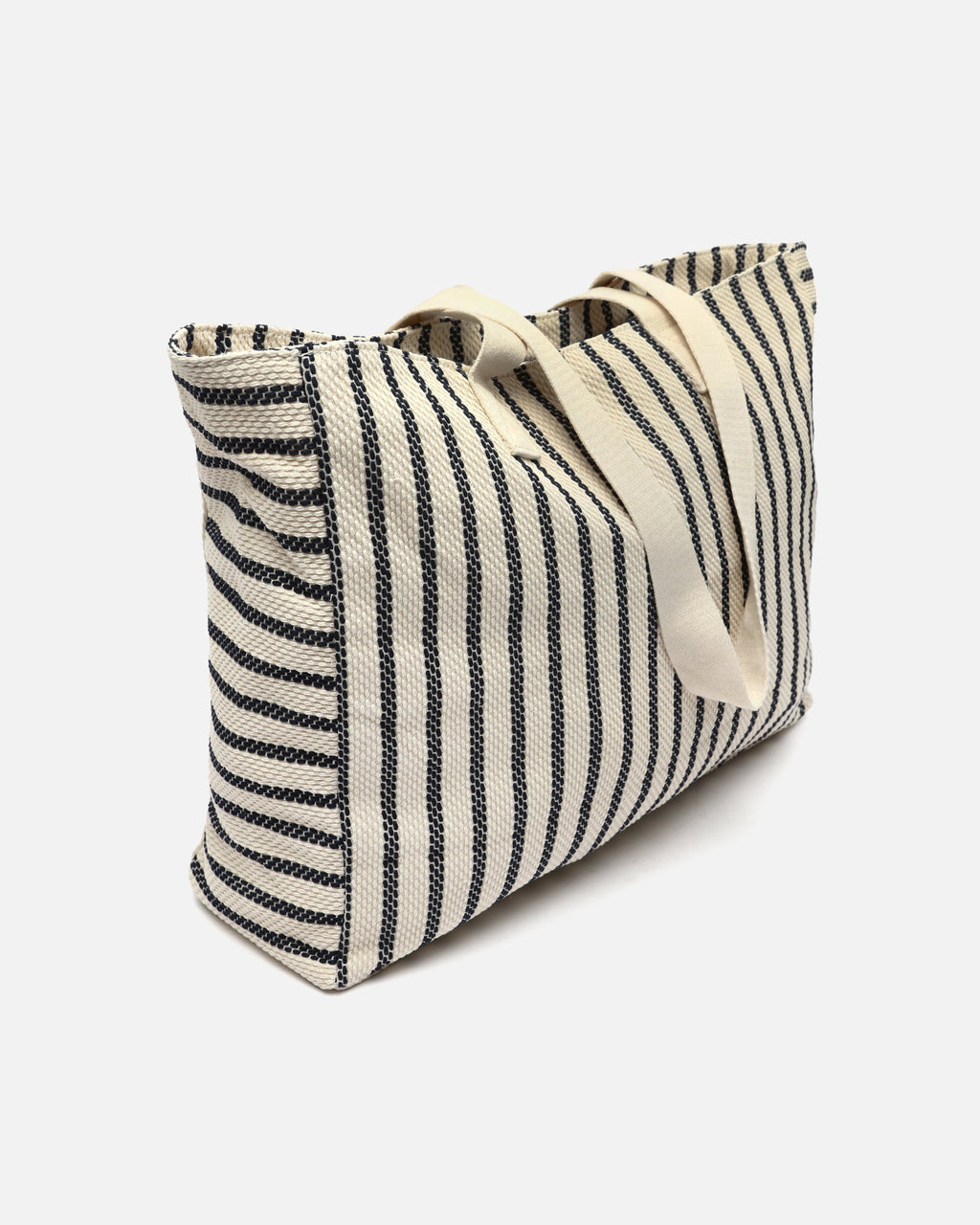 Playa bolsa grande con estampado de rayas en jacquard
