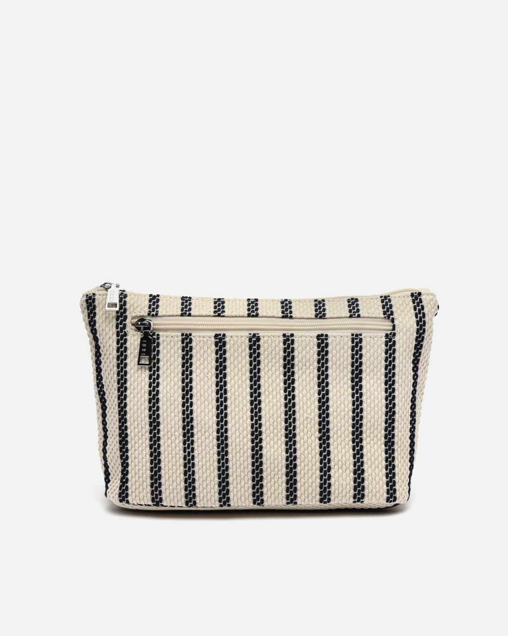 Playa neceser grande con estampado de rayas en jacquard