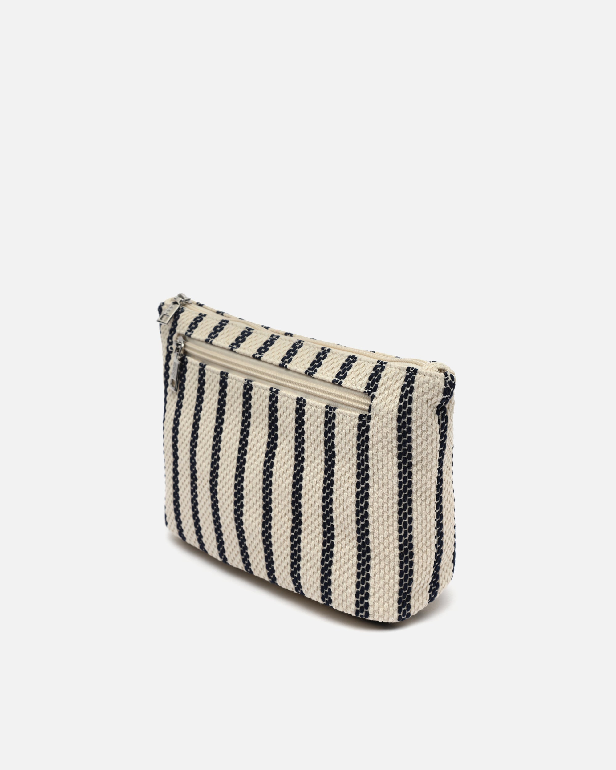 Playa neceser grande con estampado de rayas en jacquard