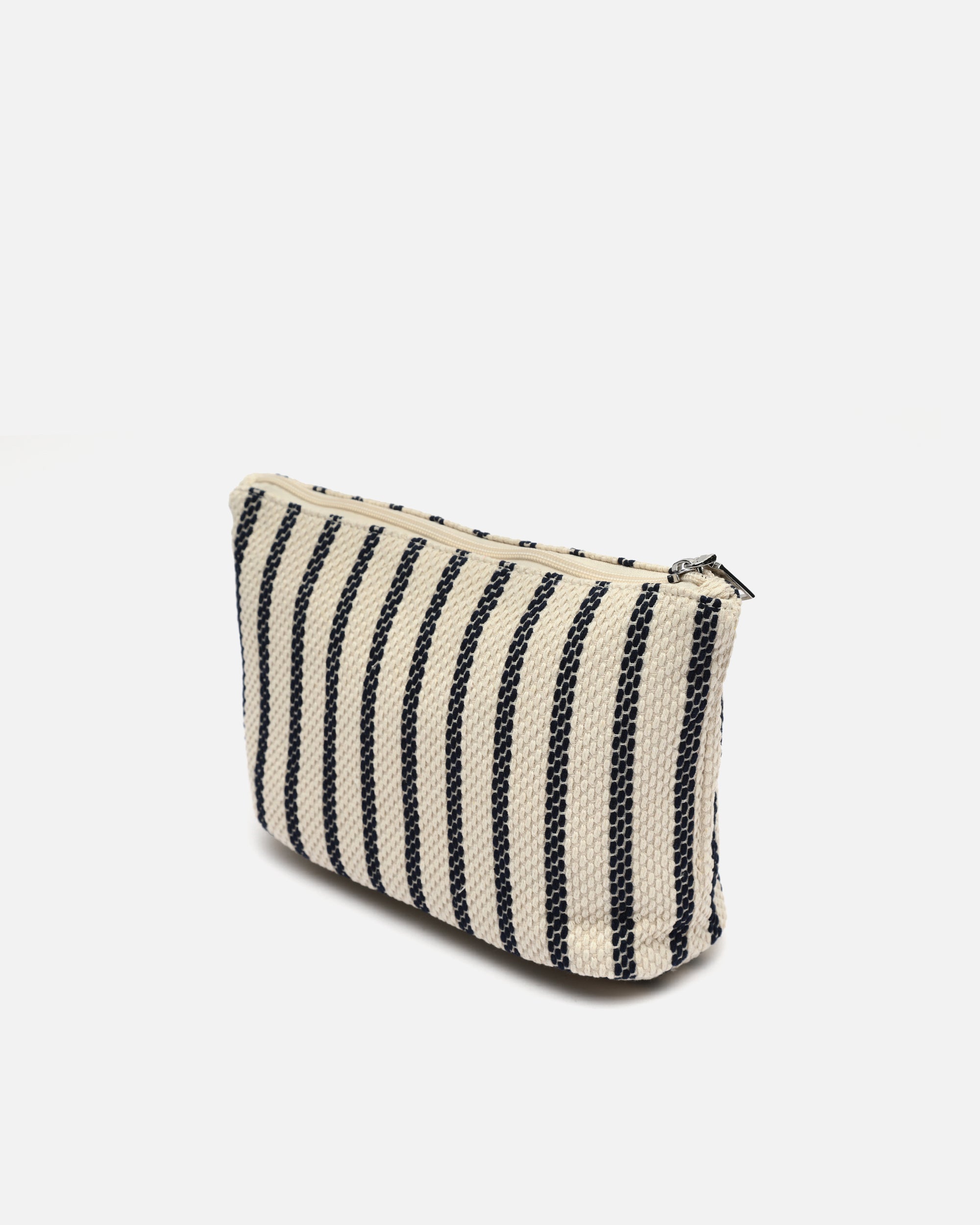 Playa neceser grande con estampado de rayas en jacquard