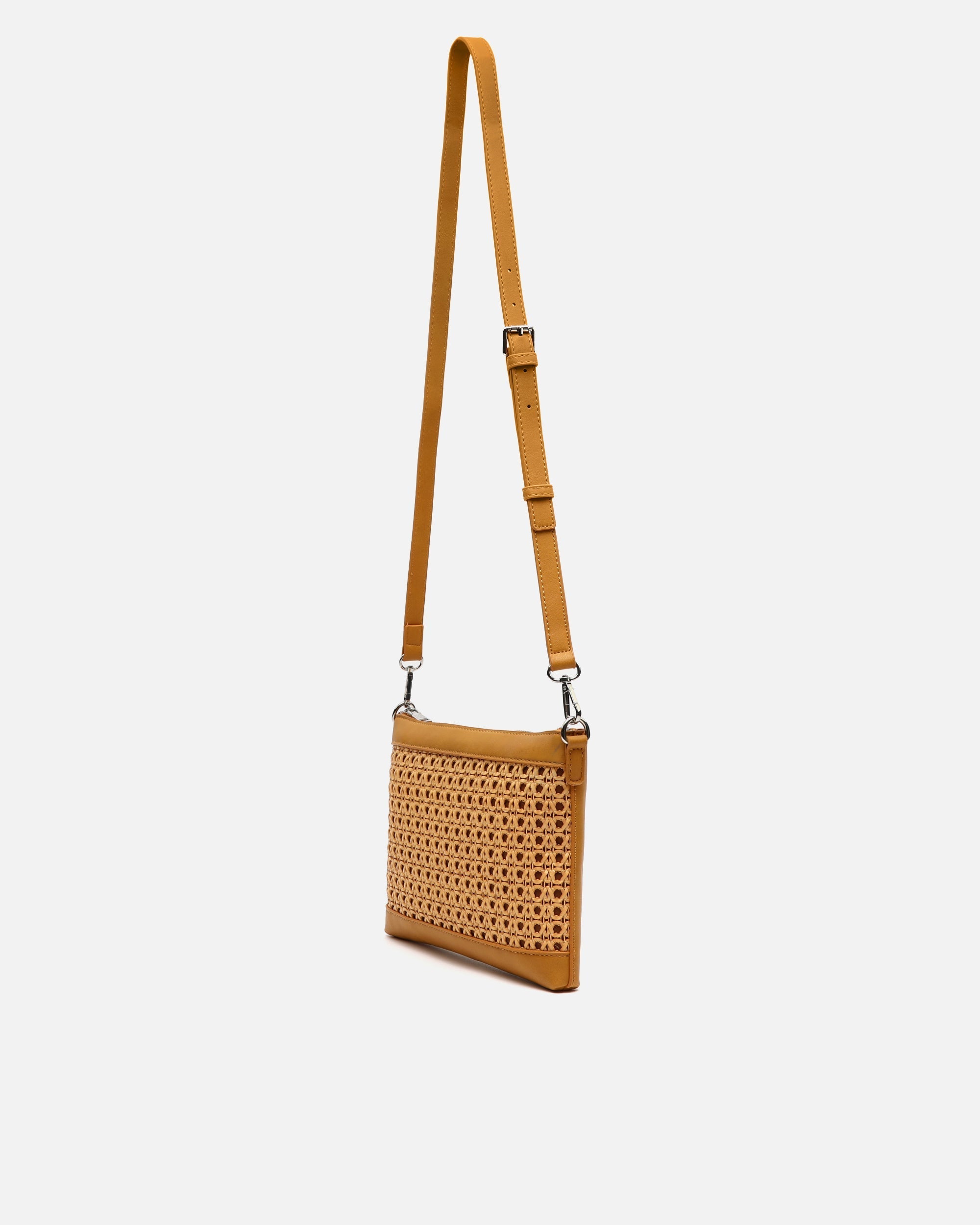 Eis bolso bandolera pequeño efecto rafia