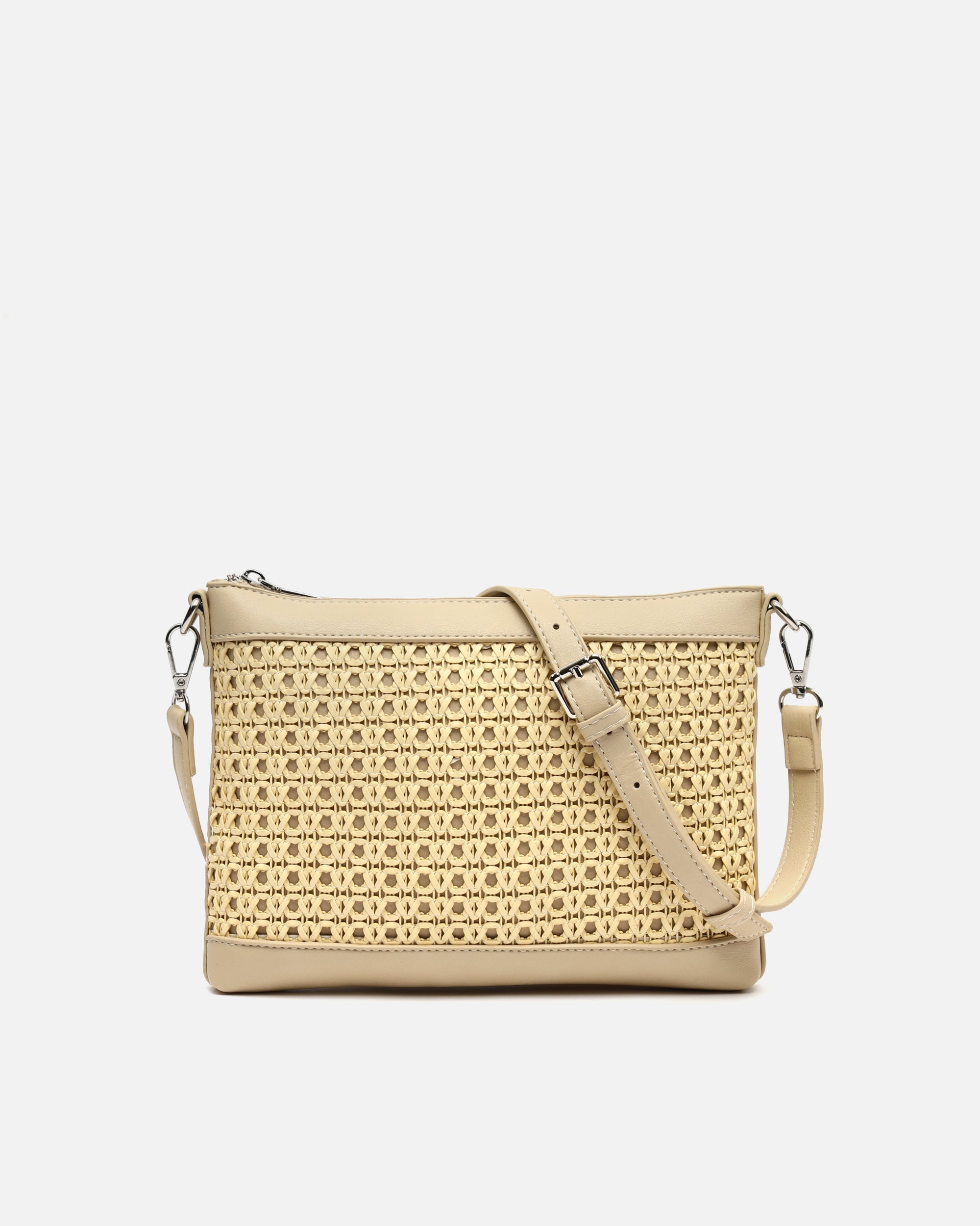 Eis bolso bandolera pequeño efecto rafia