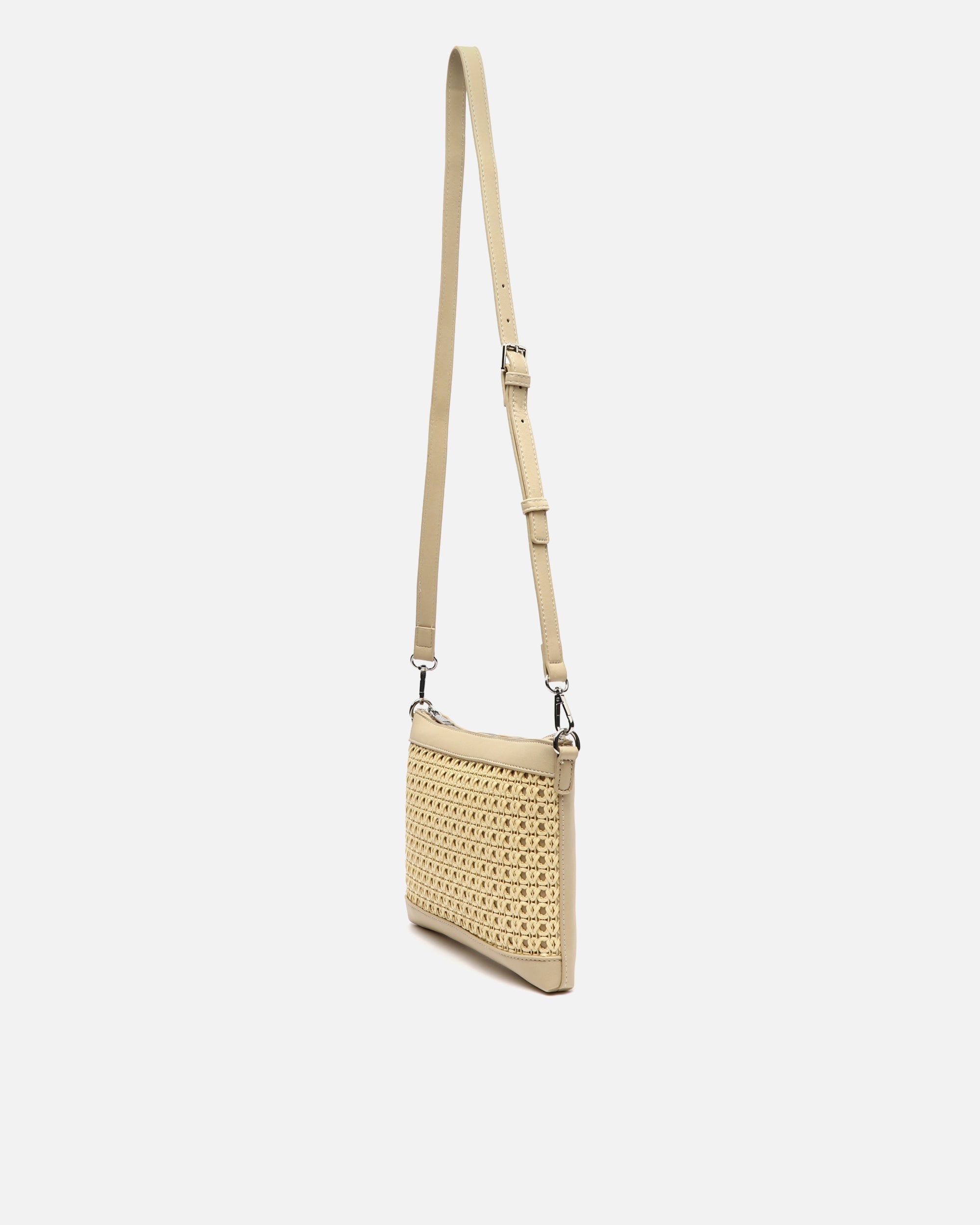 Eis bolso bandolera pequeño efecto rafia