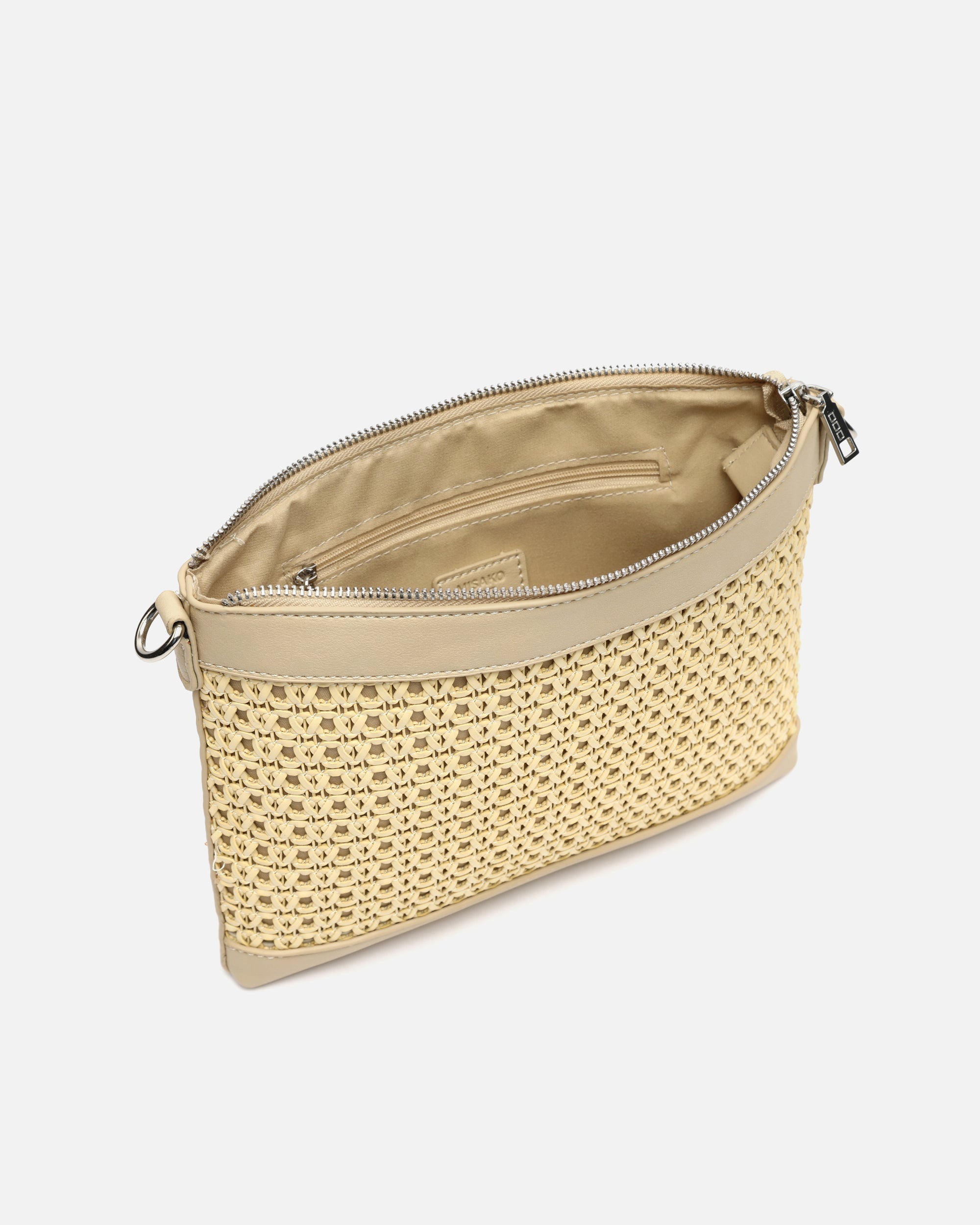 Eis bolso bandolera pequeño efecto rafia