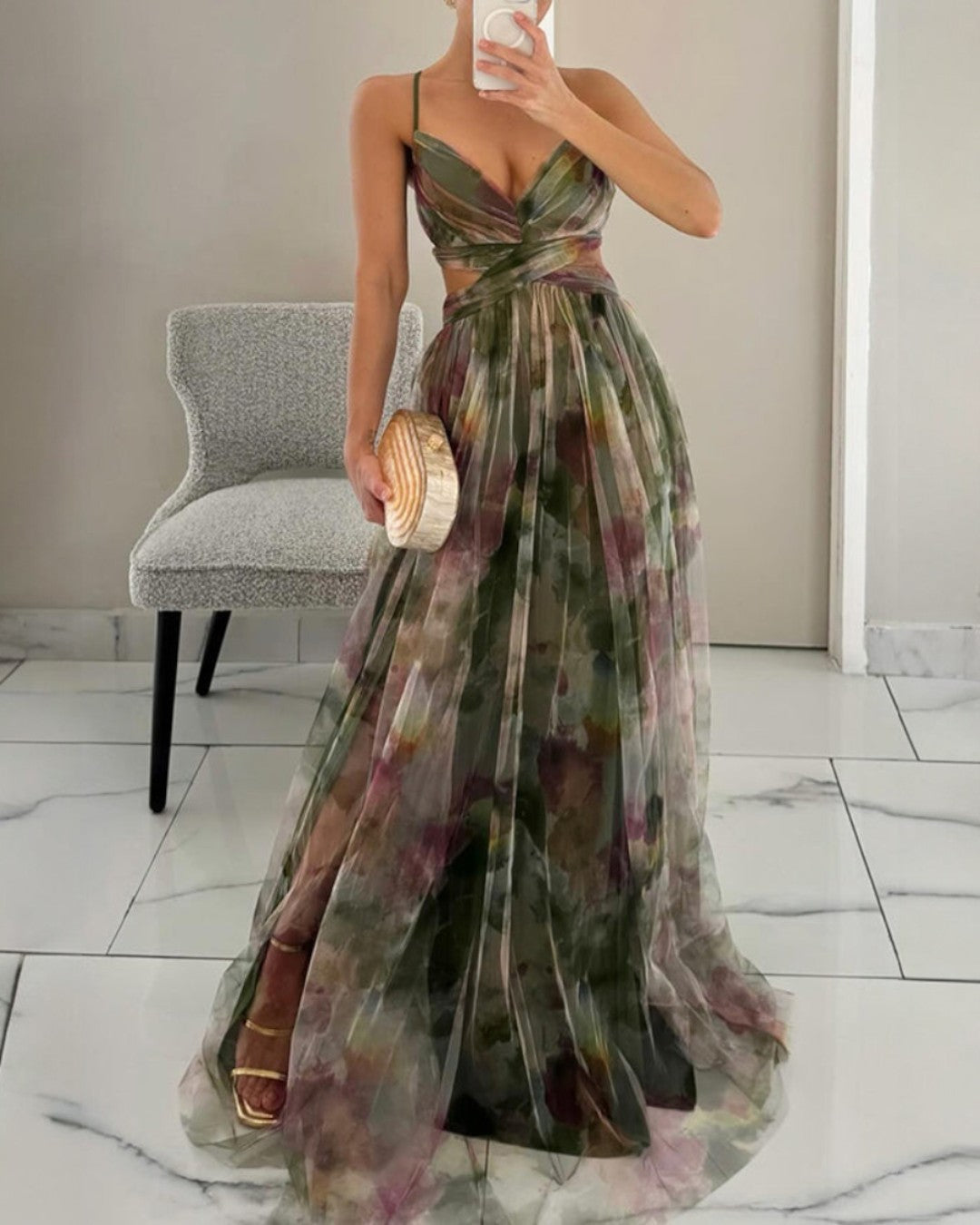Aurora™ — Vestido Largo Floral Elegante