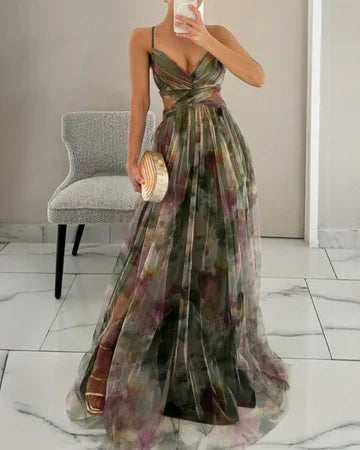 Ana | Elegancia floral en un vestido largo