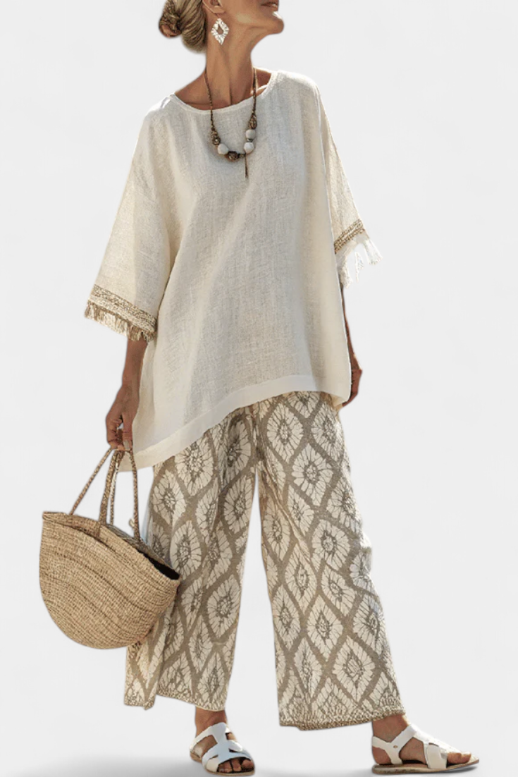 Ilaria • Top sofisticado y pantalones casual