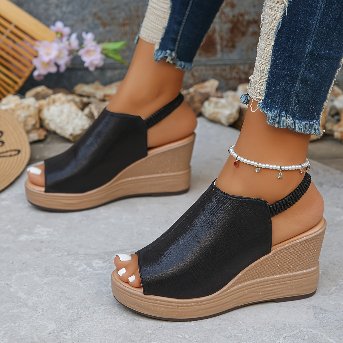 Aurora • Sandalias de cuña ortopédicas
