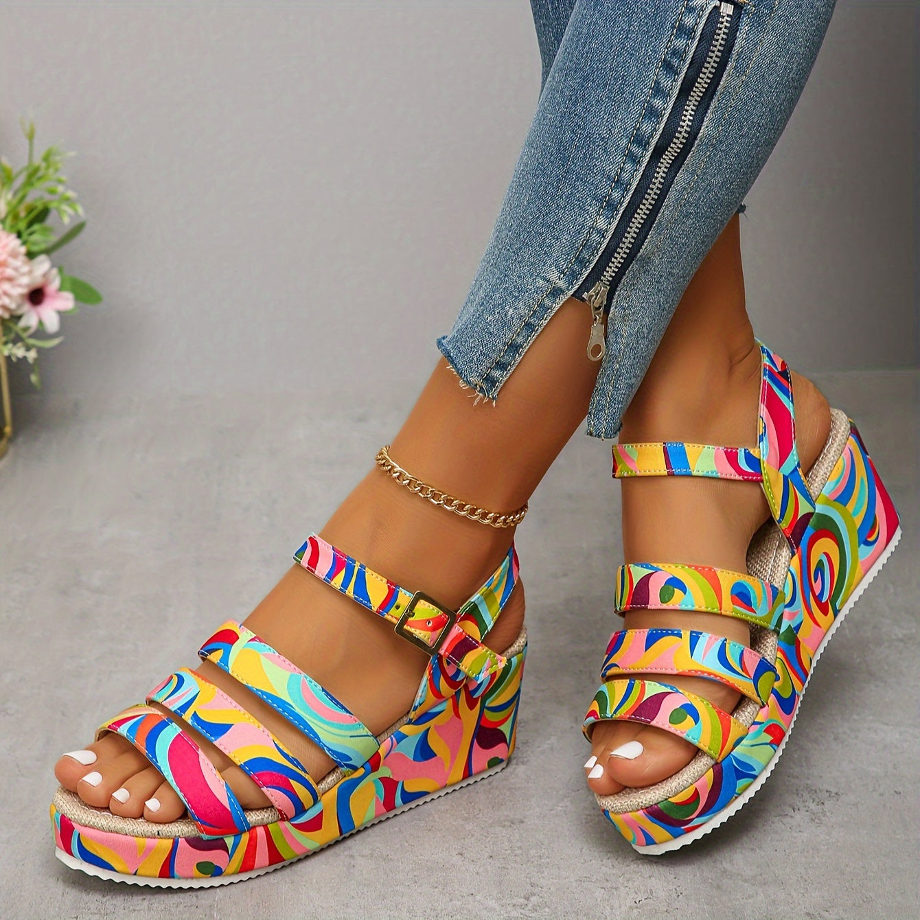 Selora • Sandalias plataforma con tira al tobillo