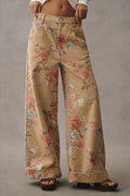 Pantalones informales con estampado floral