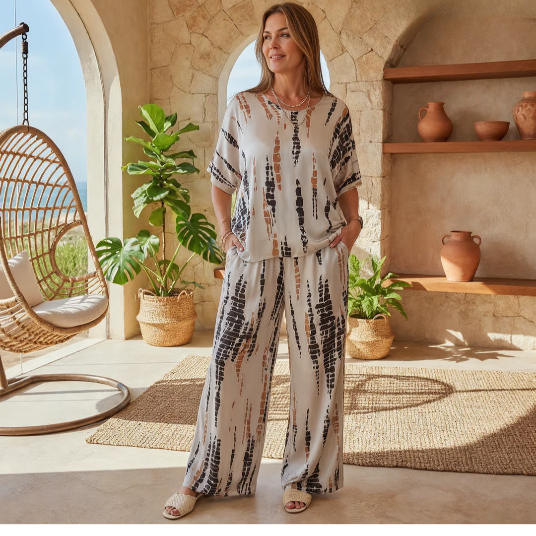 Marie • Conjunto estampado de dos piezas
