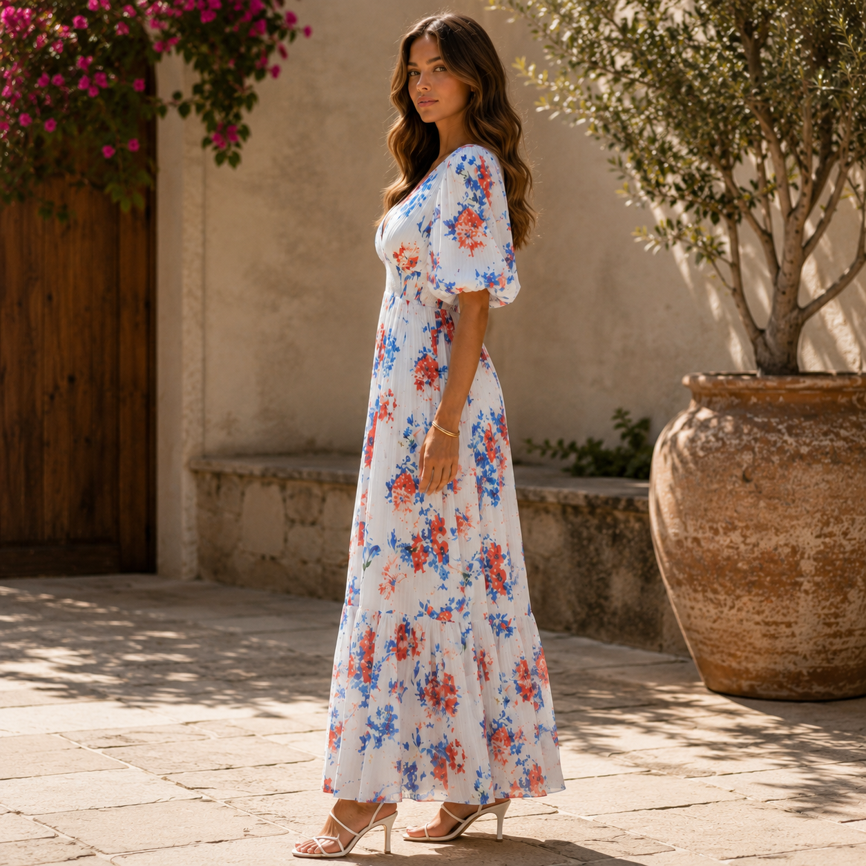 Vestido Nieve ™ | Frescura Floral y Elegancia Mediterránea