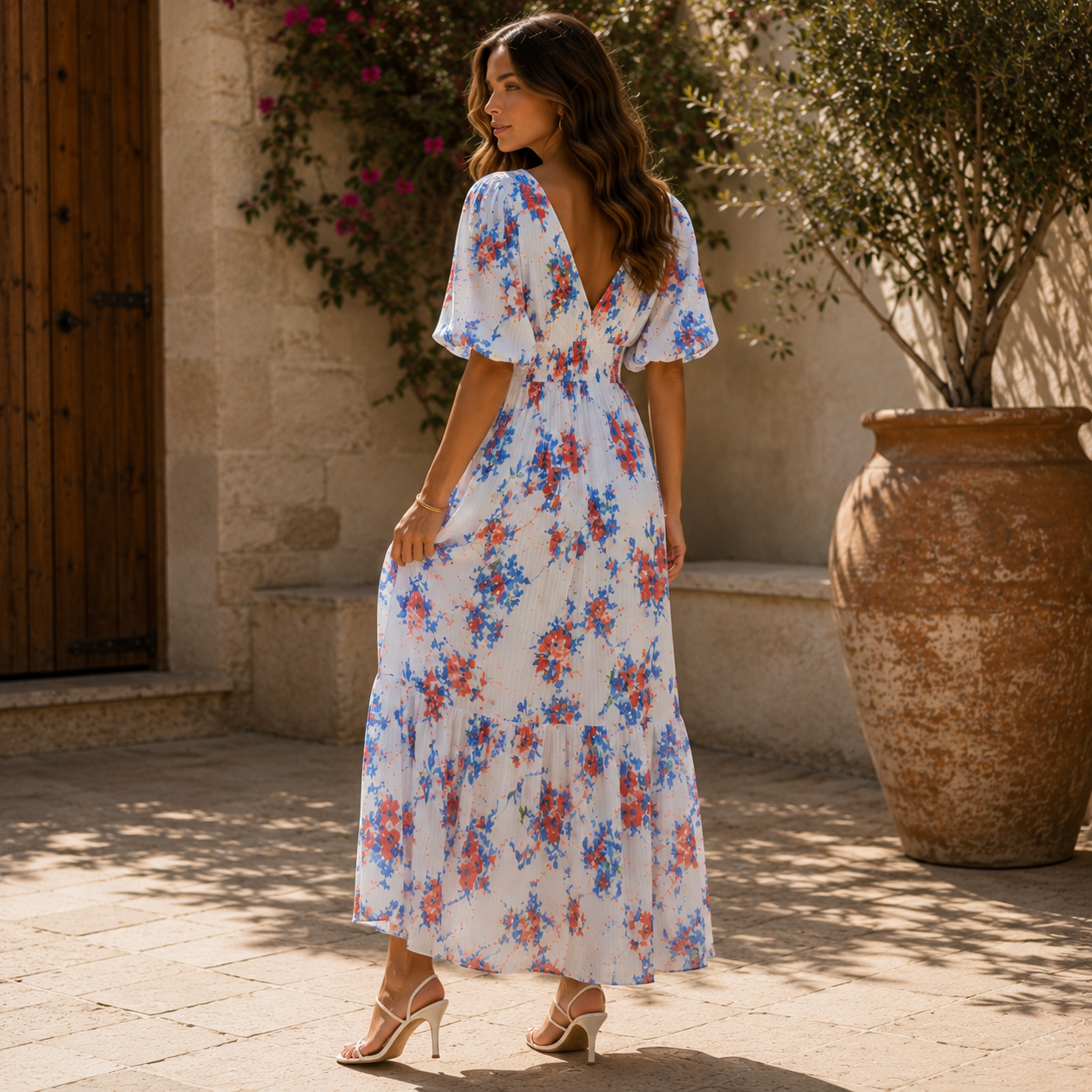 Vestido Nieve ™ | Frescura Floral y Elegancia Mediterránea