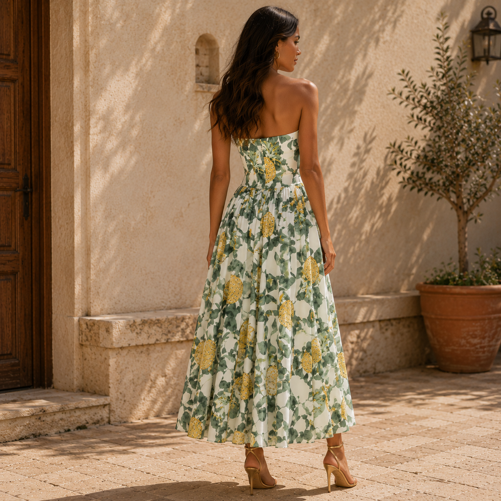 Vestido Siomara™ | Frescura Mediterránea y Elegancia Tropical