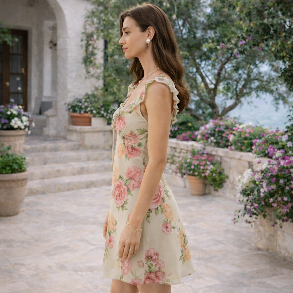 VESTIDO JARDÍN VINTAGE™ | Romanticismo floral con esencia delicada