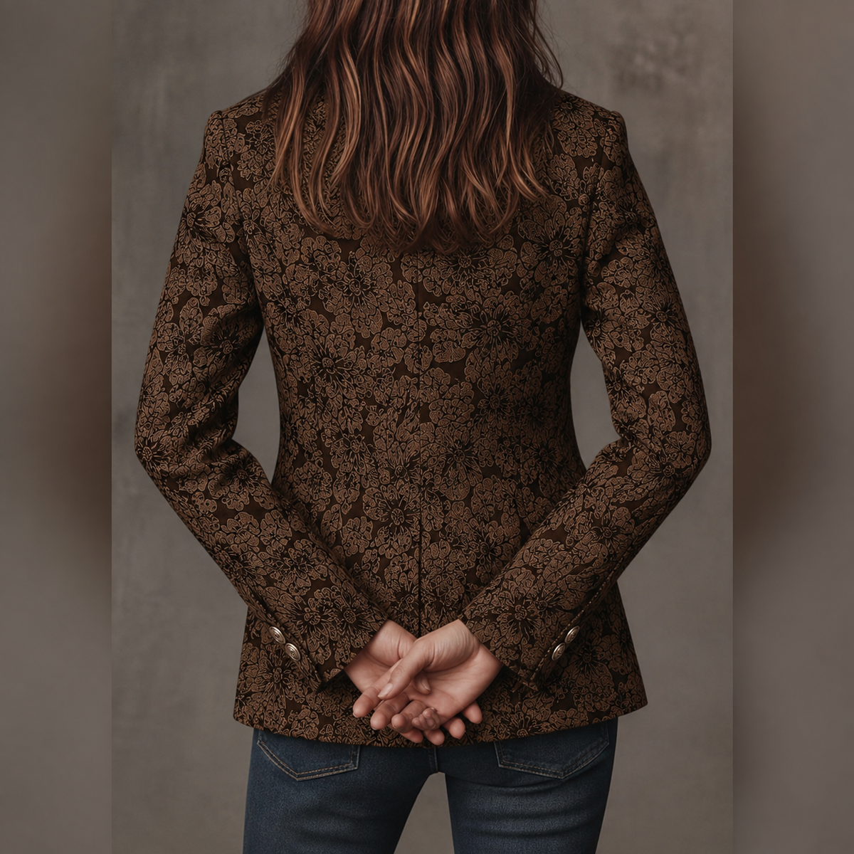 Elisa Blazer Elegante con Estampado Paisley