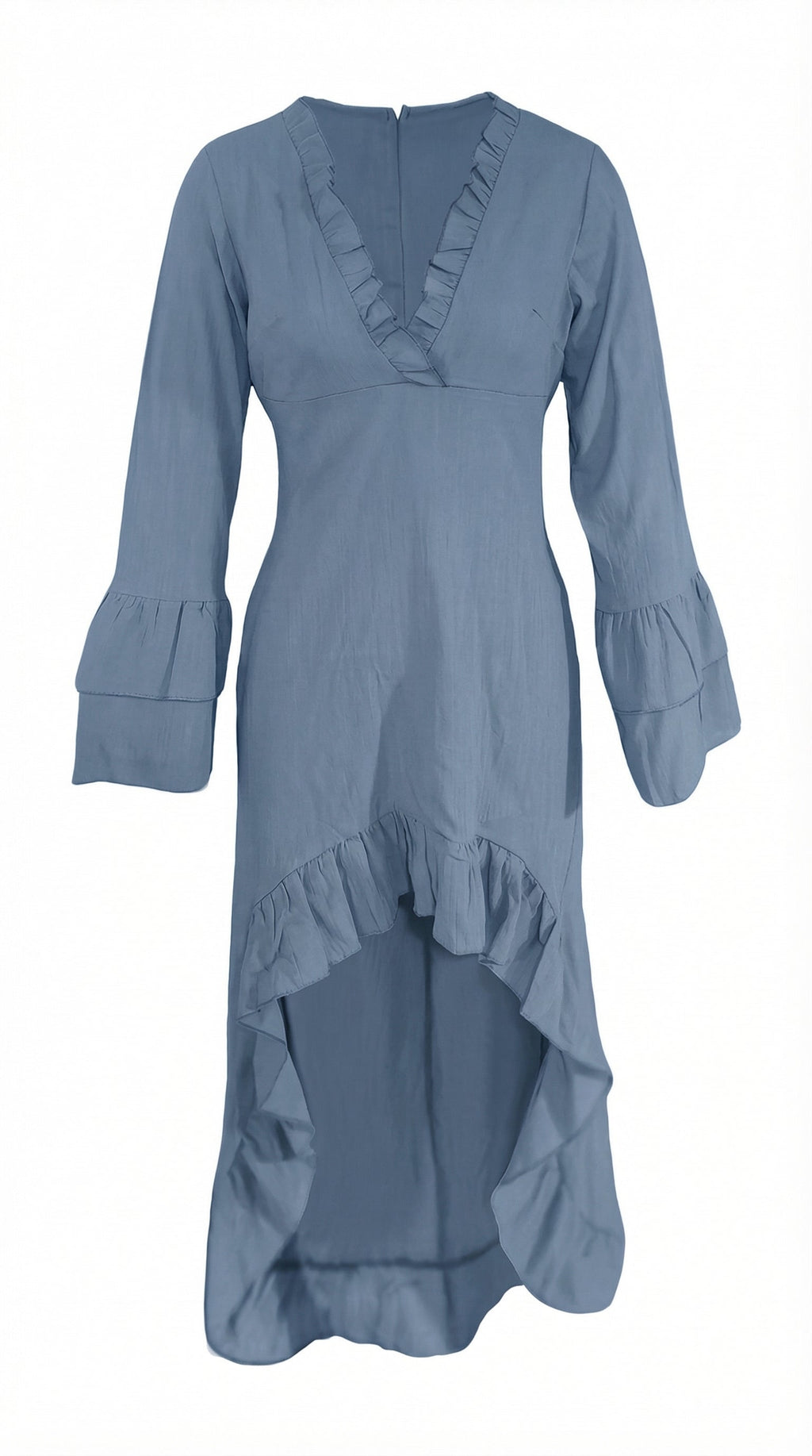 Catalina - Vestido bohemio con volantes y dobladillo