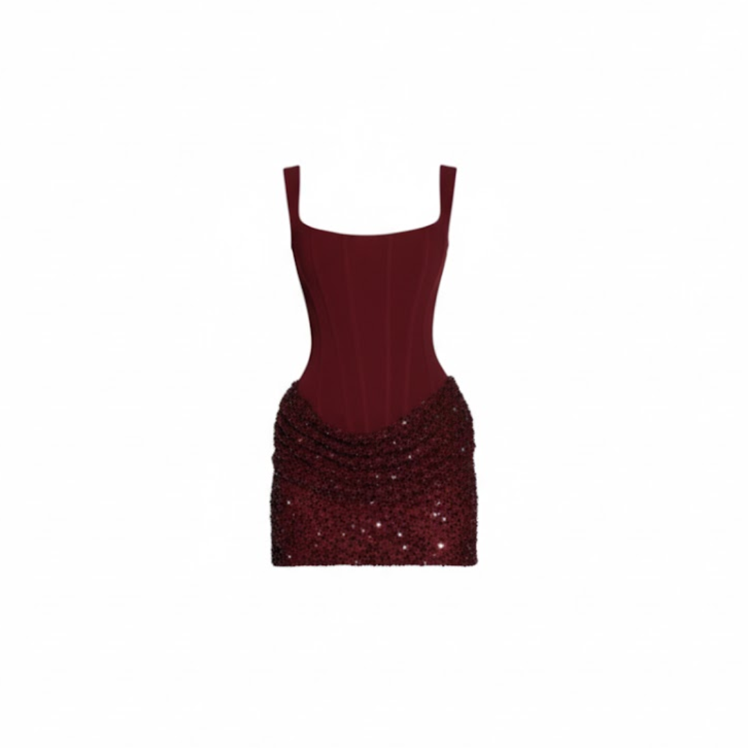 Catalina | Vestido mini de escote cuadrado
