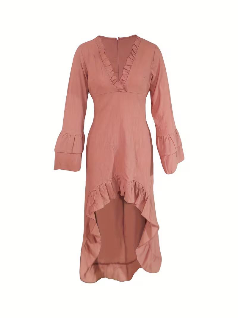 Catalina - Vestido bohemio con volantes y dobladillo