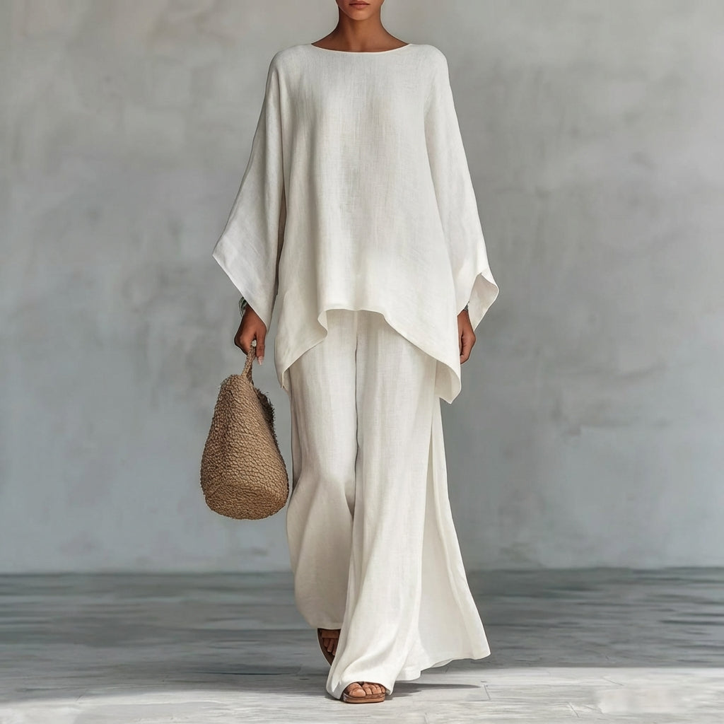 Cristina™ | Conjunto de Dos Piezas con manga larga y pantalón ancho