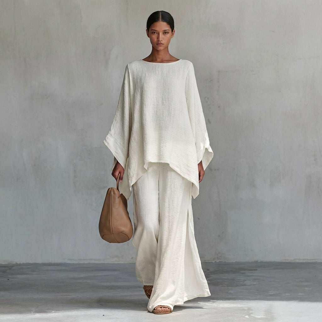 Cristina™ | Conjunto de Dos Piezas con manga larga y pantalón ancho