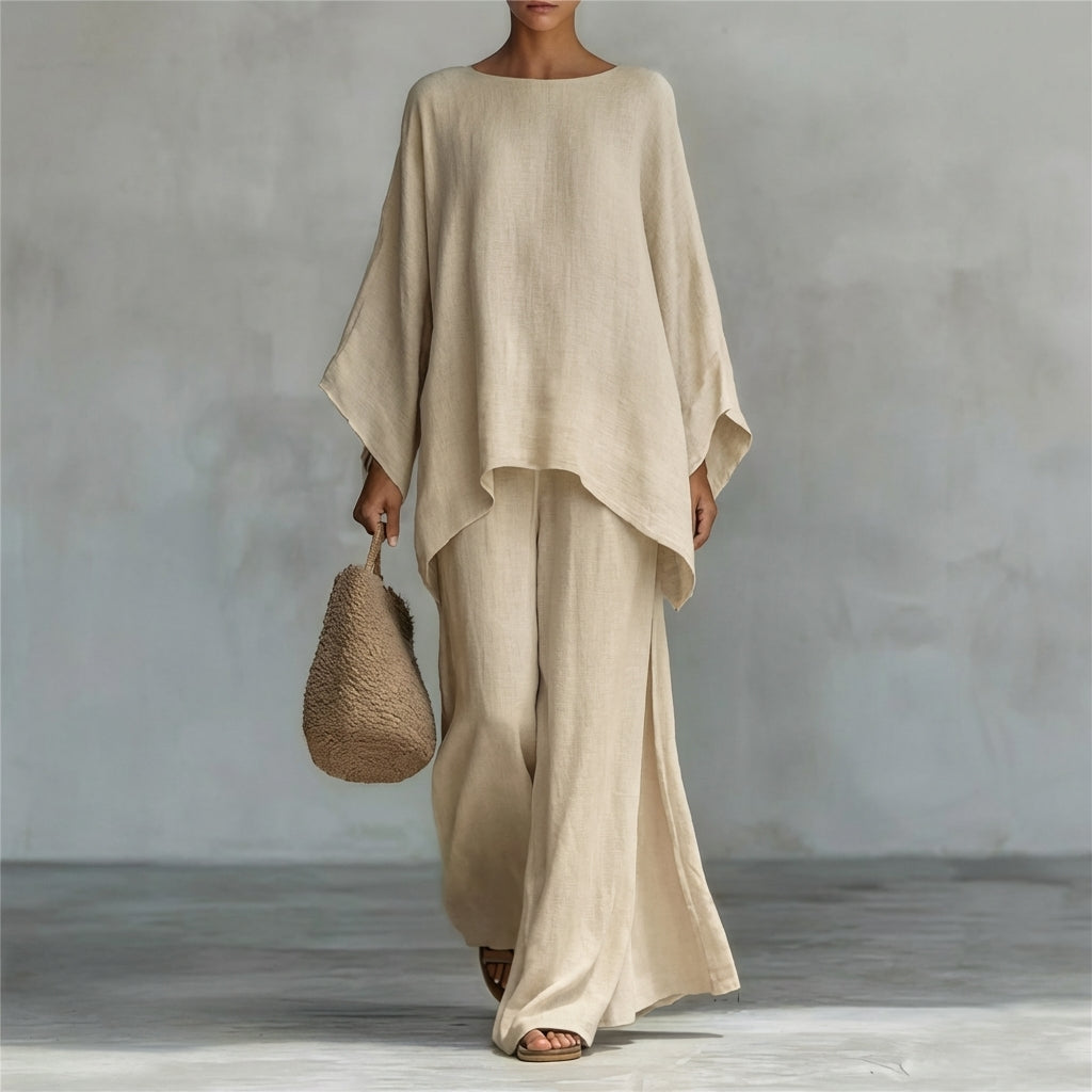 Cristina™ | Conjunto de Dos Piezas con manga larga y pantalón ancho