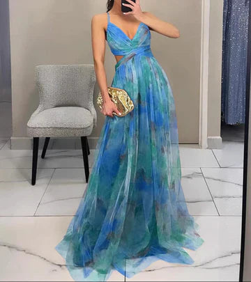 Ana | Elegancia floral en un vestido largo
