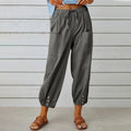 Pantalones cortos de algodón y lino