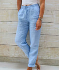 Pantalones ligeros de lino para mujer: transpirables y cómodos