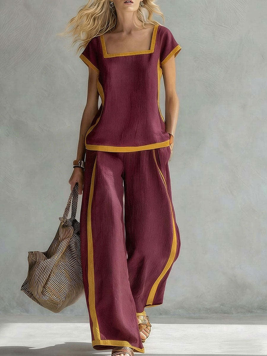 SERENA • CONJUNTO DE LINO ELEGANTE DE DOS PIEZAS