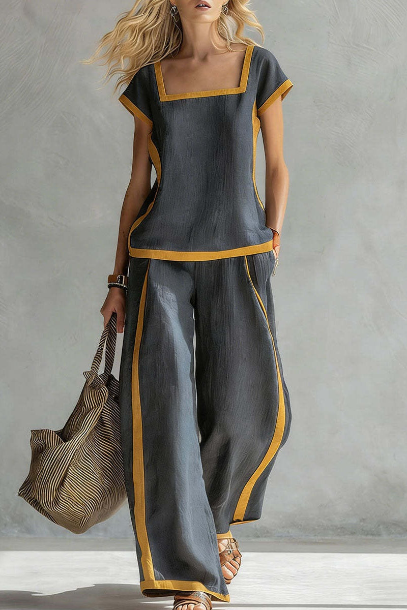 SERENA • CONJUNTO DE LINO ELEGANTE DE DOS PIEZAS