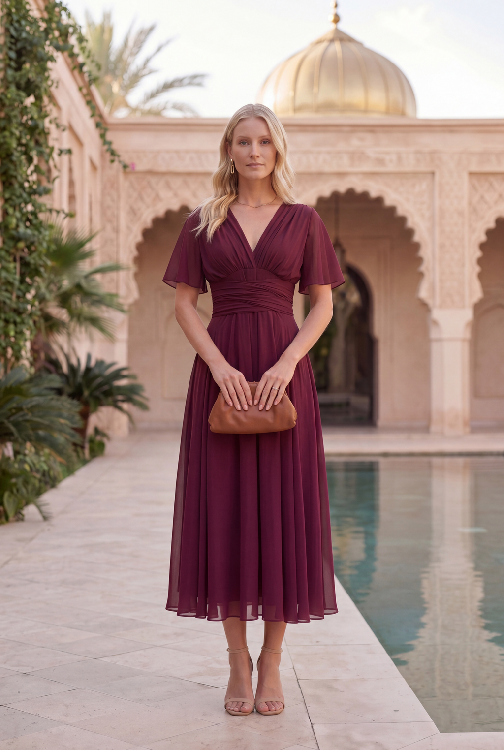 Vestido Gema™ | Azul marino con falda asimétrica y múltiples formas de llevar