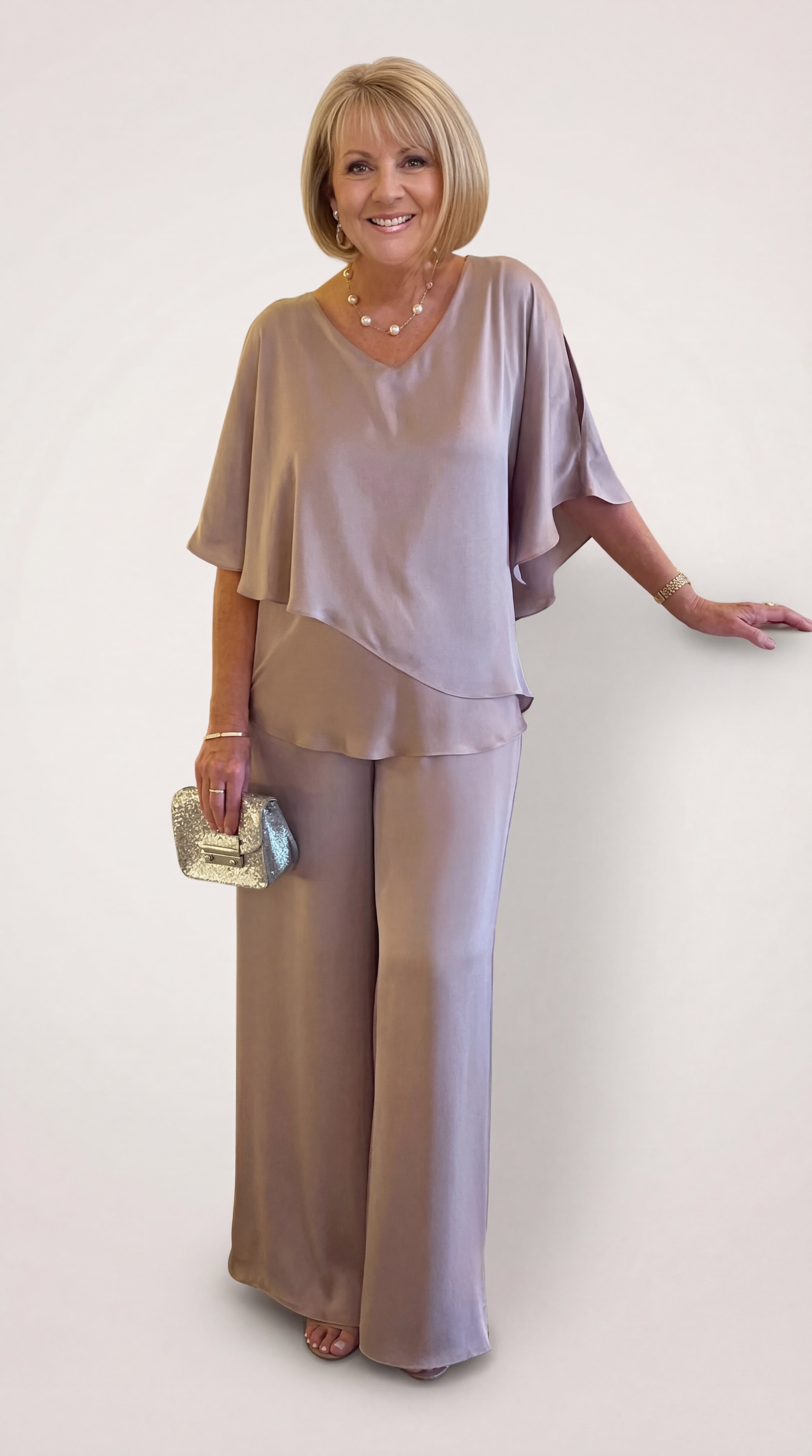 Martha • Conjunto de dos piezas con pantalón de pierna ancha